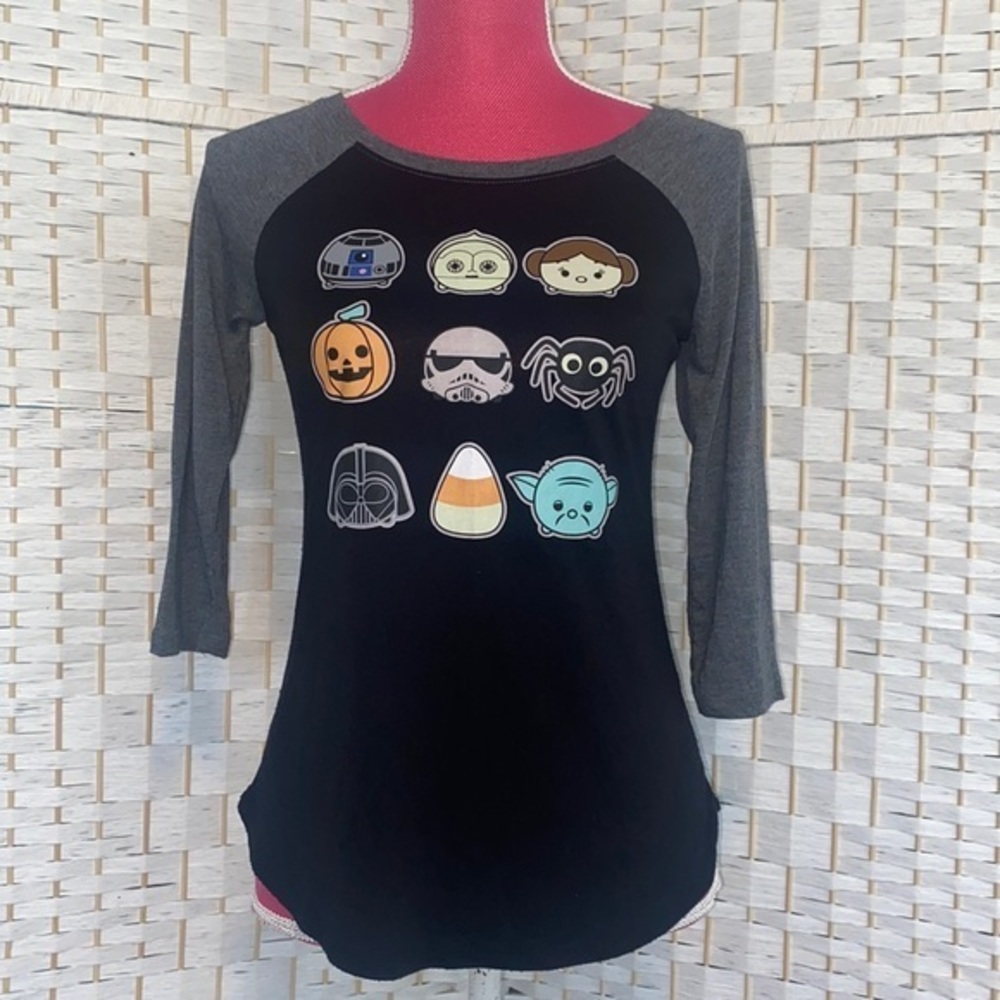 Star Wars Halloween Tsum Tsum Raglan Shirt Girl’s Size 14-16